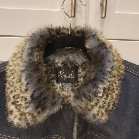 Regal coat-faux fur+denim - Picture 2 of 6